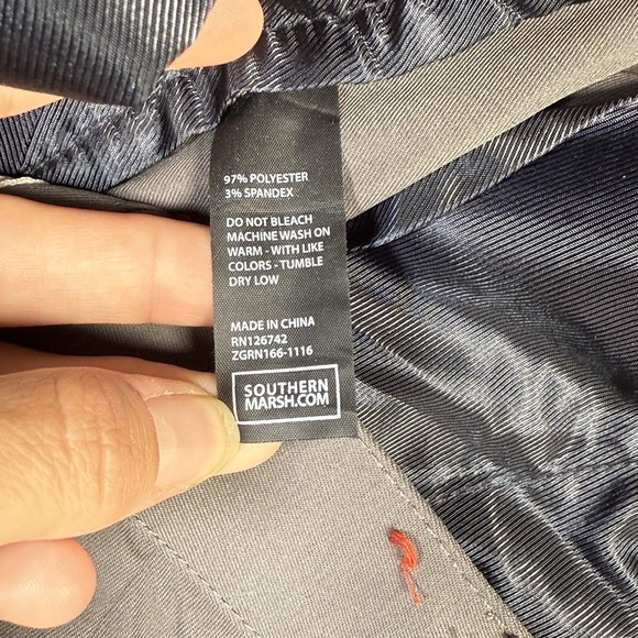 Southern Marsh Pants Mens 30x32 Gray Peterson Performance Zipper Hem Golf Slacks - Picture 4 of 12